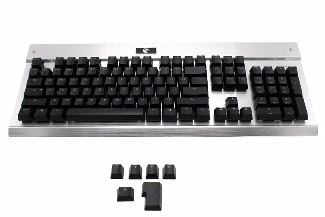 ABS Black White Double Shot 104 Shine Through Translucent Backlit keycaps OEM Profile Top-printed For MX Mechanical Keyboard