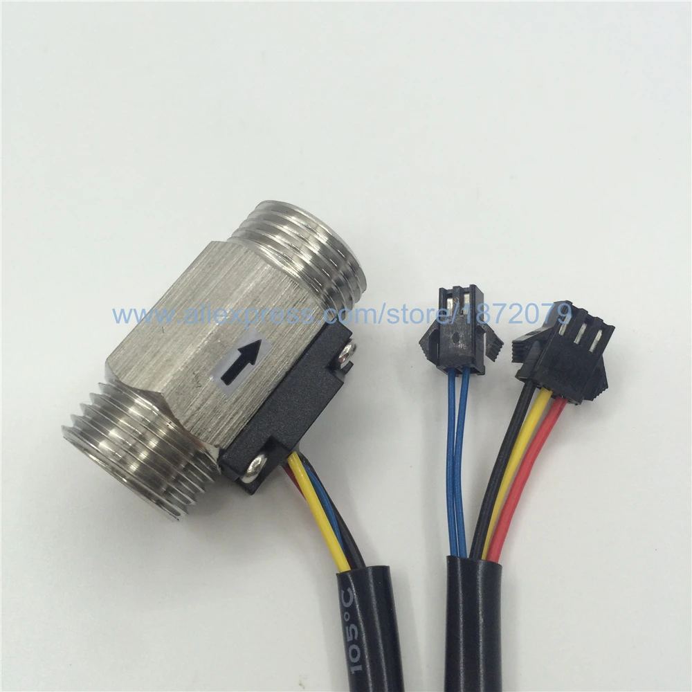 SUS304 G1/2 &quotвода жидкость измерение температуры расходомер датчика Холла