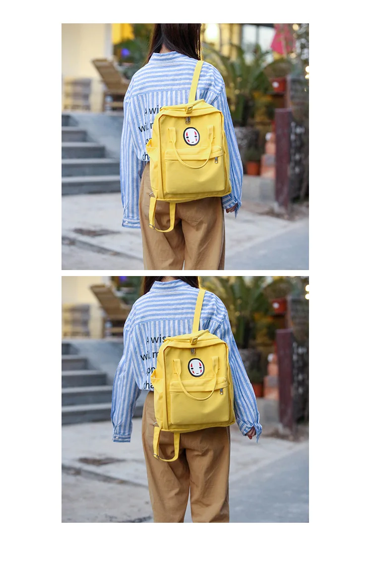 Новинка, женский рюкзак с принтом, сумка для женщин, большой школьный рюкзак для ноутбука, для колледжа, студента, дорожная сумка, Mochila, желтый