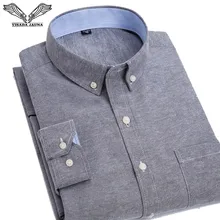 VISADA JAUNA, новинка, деловая повседневная мужская рубашка, облегающая, с длинным рукавом, Мужская одежда, модная, однотонная, Оксфорд, Camisa Masculina N8954
