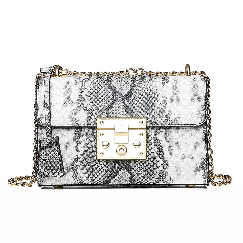 Европейская маленькая сумочка со змеиным принтом, Женская квадратная сумка, новинка, качественная женская дизайнерская роскошная сумка-мессенджер из искусственной кожи