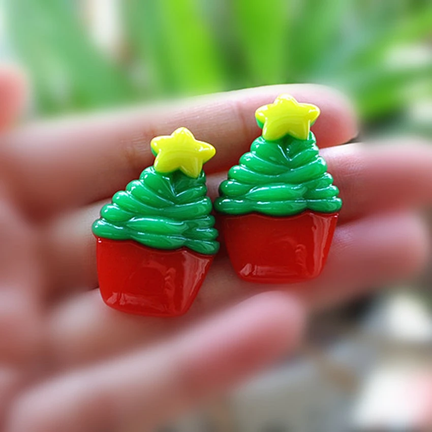 Resin Crafts For DIY Christmas Holiday Decoration 20pcs 36*23mm Hot