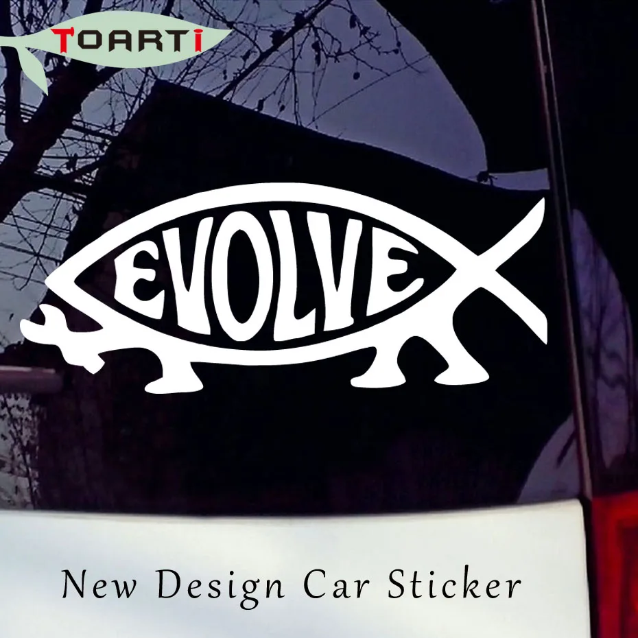 Evolution Fishing Vinyl Decal Decor Sticker