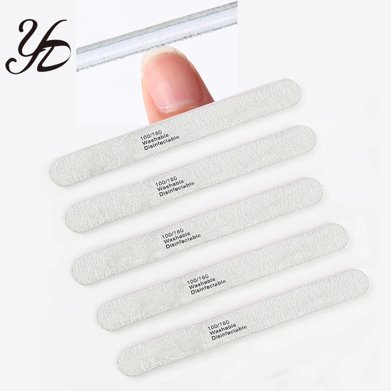 

10pcs/ Lot Grey Nail Files Buffer Sanding 100/180 Polishing for Nail Art Tips Manicure Tools Professional Lima Milling Pedicure
