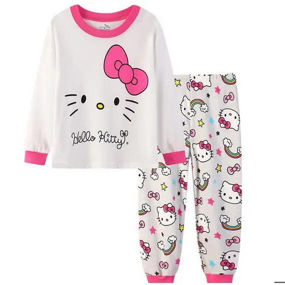 Детская одежда для сна, детская одежда, детские пижамы, пижама для девочек 2-7 лет, хлопковые детские пижамы, комплект из топа и штанов, домашняя одежда с длинными рукавами, JIE222 - Цвет: style 9