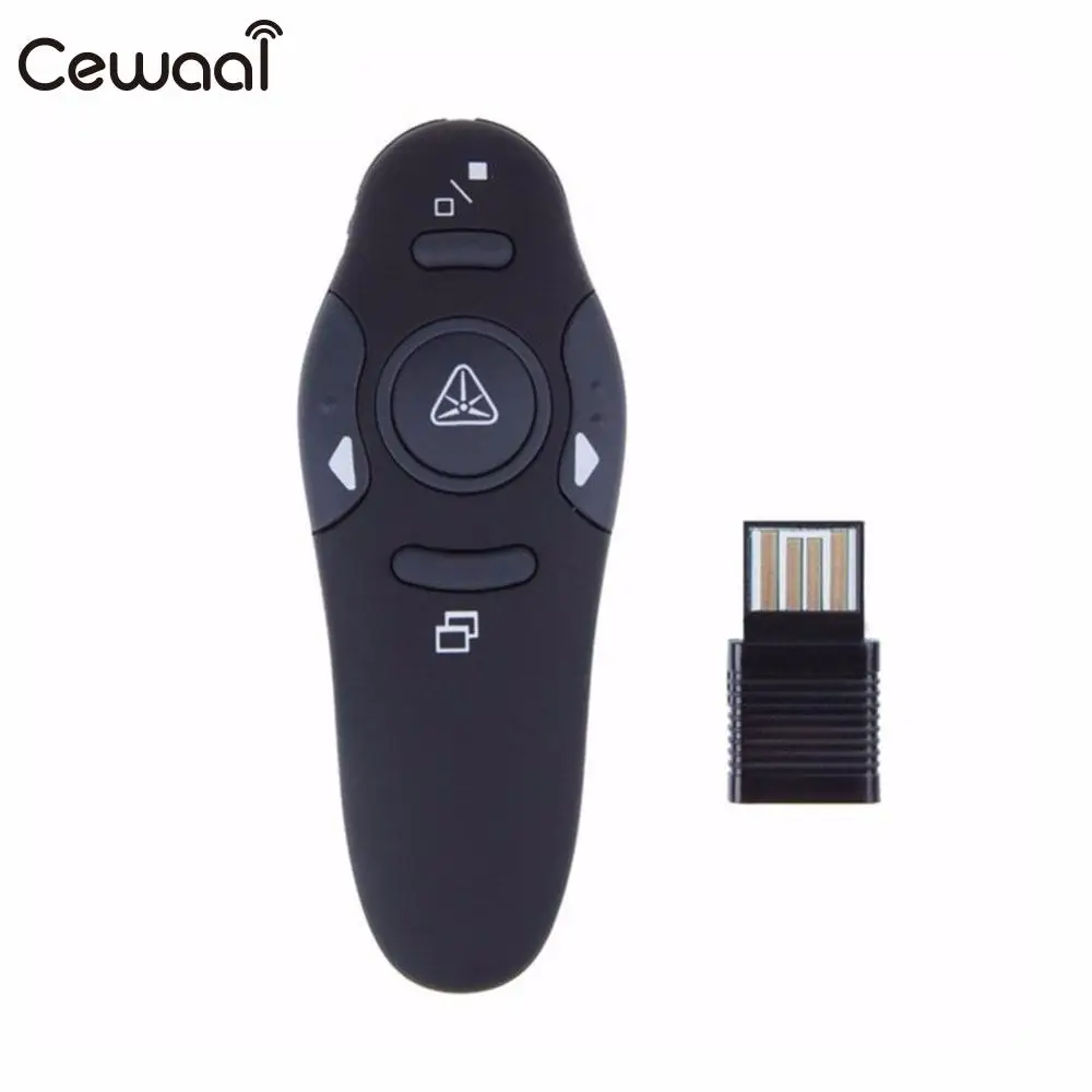CEWAAL 2.4GHz Wireless PowerPoint Red Laser Pointers Pen USB RF Remote