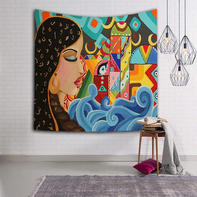 DHD Indian Mandala Tapestry Wall Hanging Rectangle Mandalas Tapestries Tenture Mural | Дом и сад