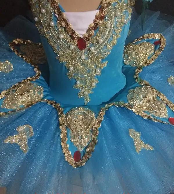 8 цветов, профессиональная балетная пачка, детский костюм Лебединое озеро белое, красное, синее балетное платье для детей, блинная пачка, танцевальная одежда для девочек - Цвет: Небесно-голубой