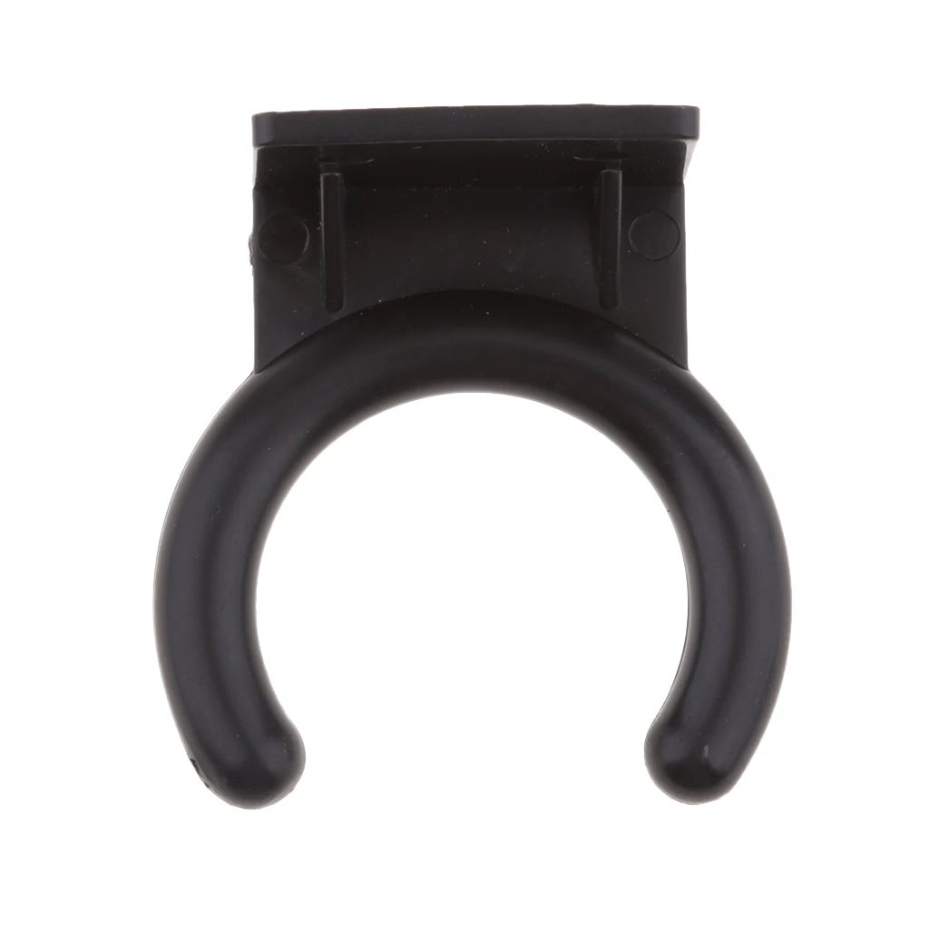 5x Universal Wired Microphone Hook Wall Stands Rack Hanger Phone Accessory Easy to Install Black Durable Plastic 