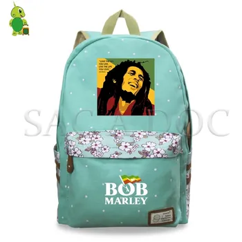 

Bob Marley Legend Backpack Flower Wave Point School Bags for Teenage Girls Harajuku Laptop Backpack Leisure Travel Backpack