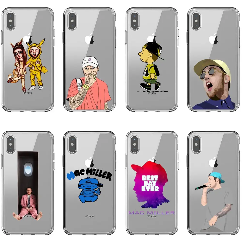 

Macs Miller silicone Soft TPU Phone Case For iPhone X Rapper Case Back Covers For iPhone 5 5s SE 6 6SPlus 7 8 Plus XR XS MAX