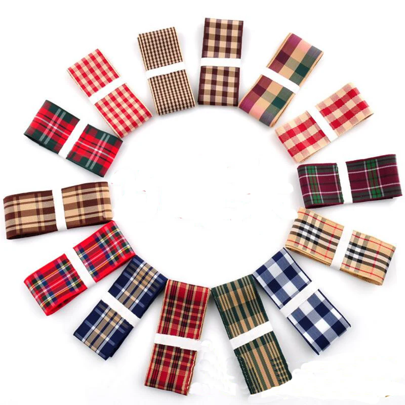 

20 Meters 25mm Plaid Tape British Style Ribbon DIY Craft Hair Accessories Ribbon Apparel Sewing Party Decoration
