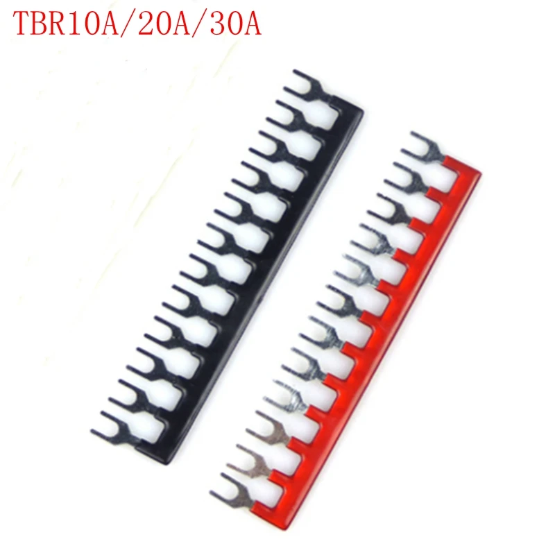 

TBR short jumper short clip 10 digits 10A 20A 30A terminal strip red black
