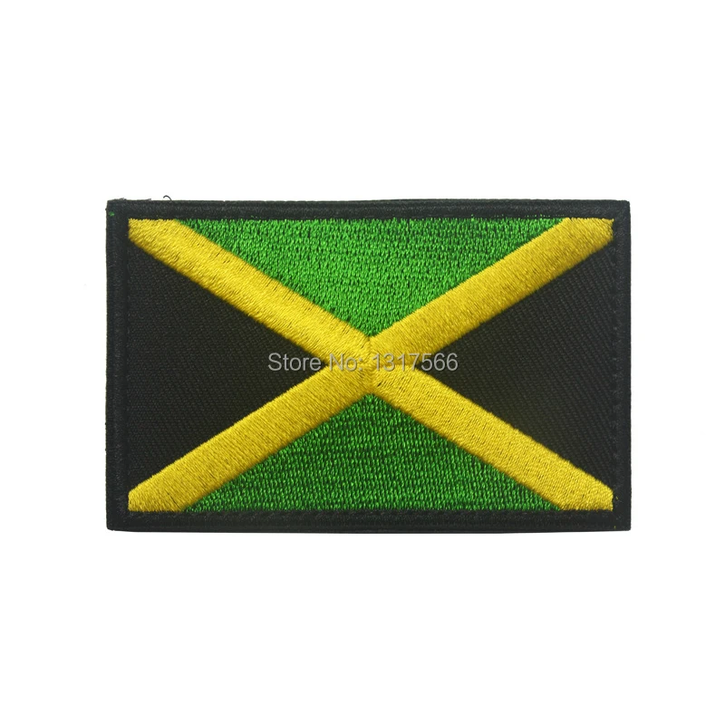 Ямайский Национальный флаг вышивка патч, вышитые патчи Военная Тактическая повязка на руку ткань наклейка швейная аппликация для одежды