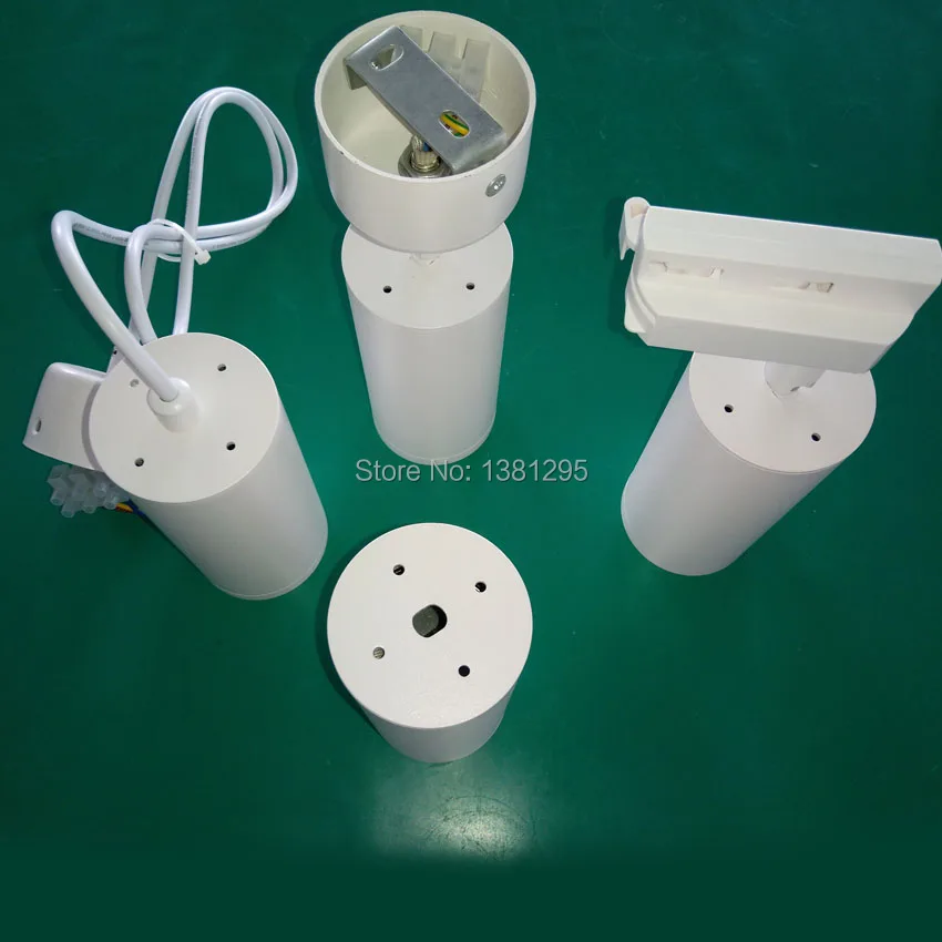 Светодиодный точечный светильник GU10, сменный светильник для дома, черный, белый, Регулируемый потолочный Точечный светильник, 1, 2, 3 фазы, 4 провода