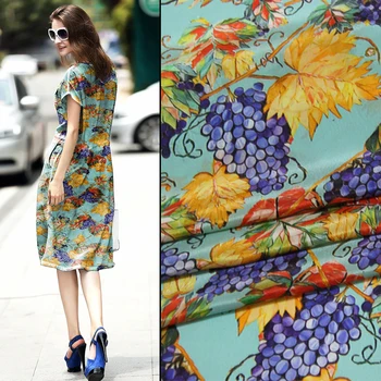 

New 138cm wide 12mm 100% pure silk jet-painted crepe fabric skirt cheongsam shirt silk fabric