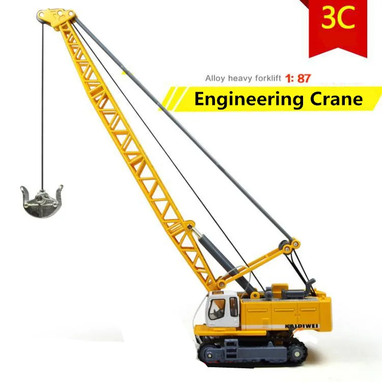187 alloy model crane, crane engineering high simulation car toys