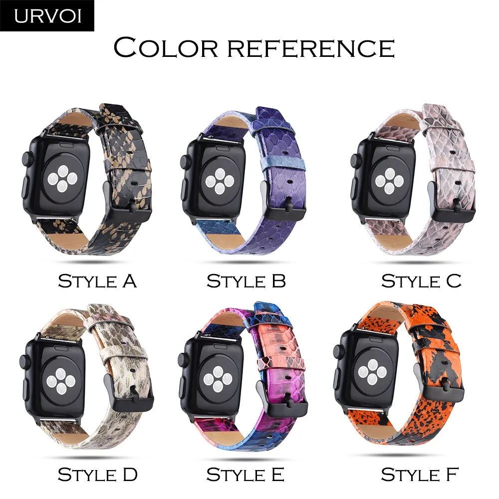 Ремешок URVOI для Apple Watch series 6/5/4/3/2/1 SE Роскошный Матовый ремешок из натуральной кожи
