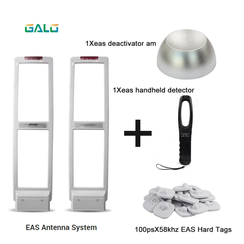 

High quality EAS antenna EAS security system with hard Labels tags & Deactivator & Handheld Tester