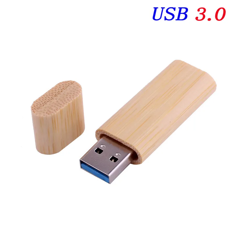 POWERONE USB 3,0 деревянный бамбуковый USB флеш-накопитель ручка драйвер деревянные чипы Флешка 4 ГБ 8 ГБ 16 ГБ 32 ГБ 64 Гб USB креативный персональный логотип - Цвет: Bamboo