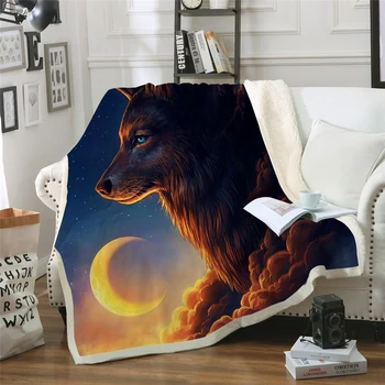 

Night Guardian 3D Print Sherpa Blanket Couch Quilt Cover Travel Child Bedding Outlet Velvet Plush Throw Fleece Blanket Bedspread