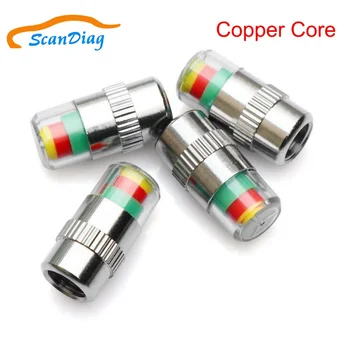 

Car Tire Pressure Monitor Valve Stem Caps Sensor Indicator 3 Color Eye Alert