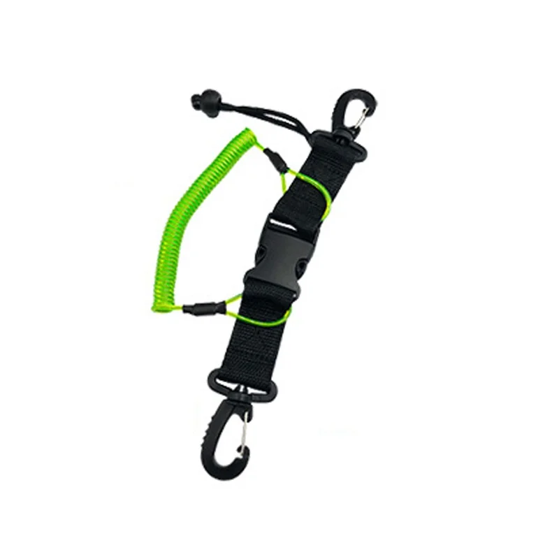 1pcs Diving Coil Lanyard Diving Lanyard With Dual Clips Quick Release Buckle Clips For Diving Cameras