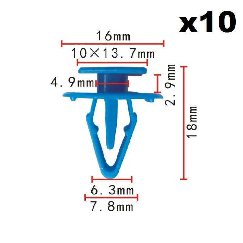 

Нейлоновая Пряжка/зажим для изменения размера воды Honda 10x