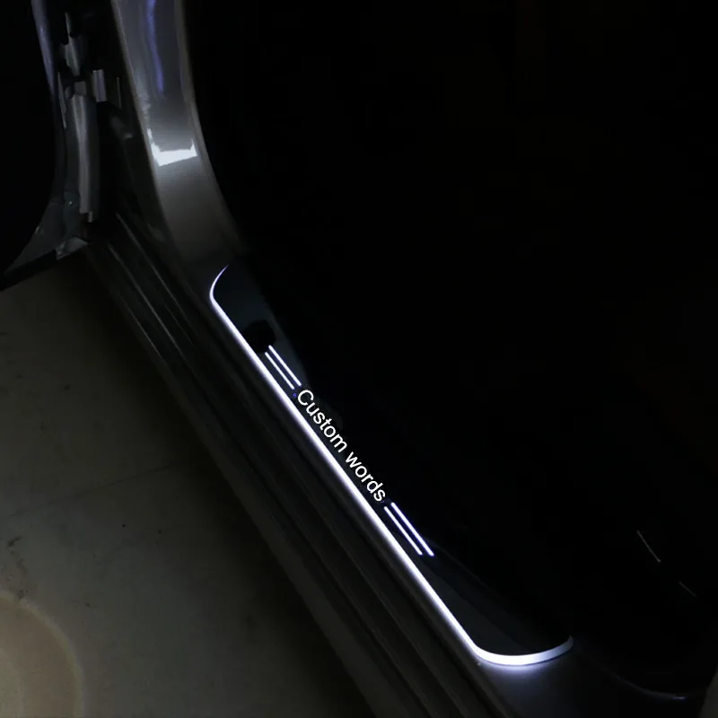 2х классный! Изготовленный на заказ светодиодный динамический японский акриловый IIIuminated Накладка порога для Audi Q5 2010