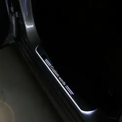 2X Круто! Пользовательские светодиодной динамической Японский Акрил iiiuminated порога Накладка порог газа для Audi Q5 2010-2015