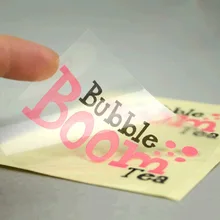 Пользовательские логотип печать водостойких этикеток прозрачные наклейки поставщики- PX8016