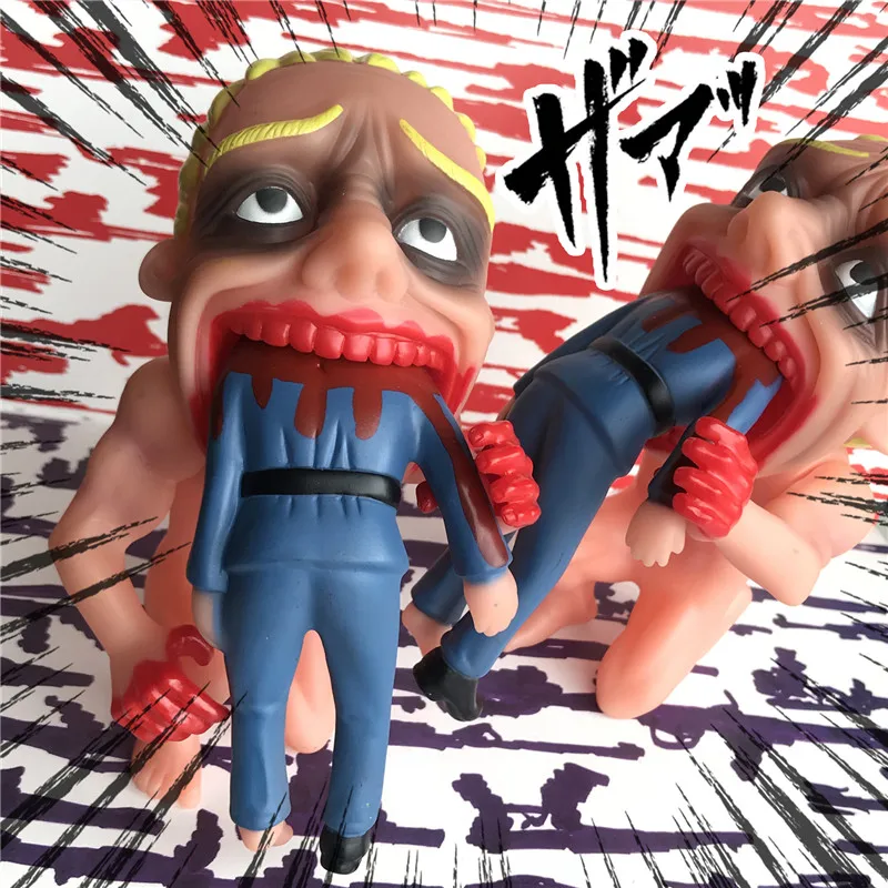 

Attack on Titan Giant Man-Eating Horror toy Creative Ornaments PVC Action Figure Collectible Model Toy OPP 16 CM V44