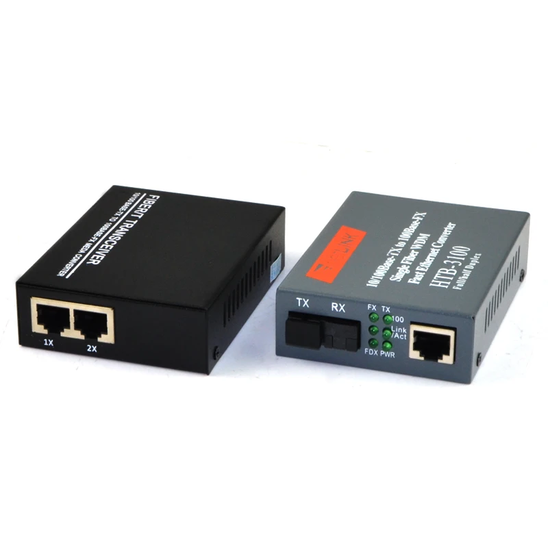 100 м Волокно трансивер 1f2e + 1f1e 25 км Волокно коммутатора Fast Ethernet RJ45 сети SC трансивер 1 пара