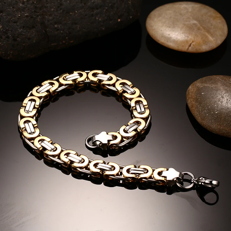 Мужской браслет цепочка из нержавеющей стали в стиле панк|chain bracelet|male jewelrystainless steel