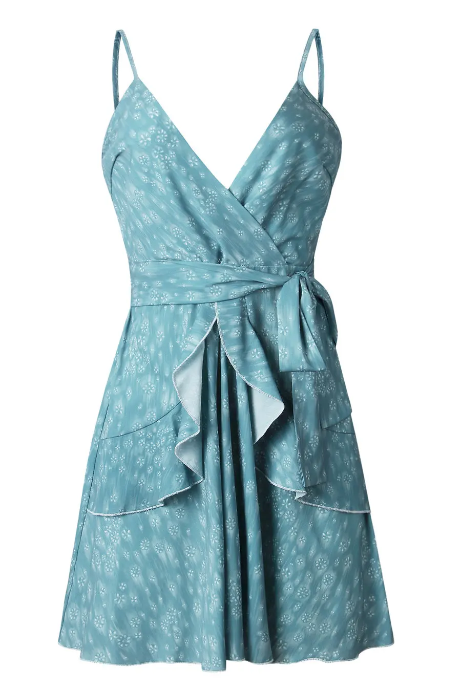 Gladiolus 2019 Women Summer Dress Sleeveless V Neck Floral Print Belt Tunic Mini Sexy Bohemian Dress Women Ruffle Beach Dresses  (70)