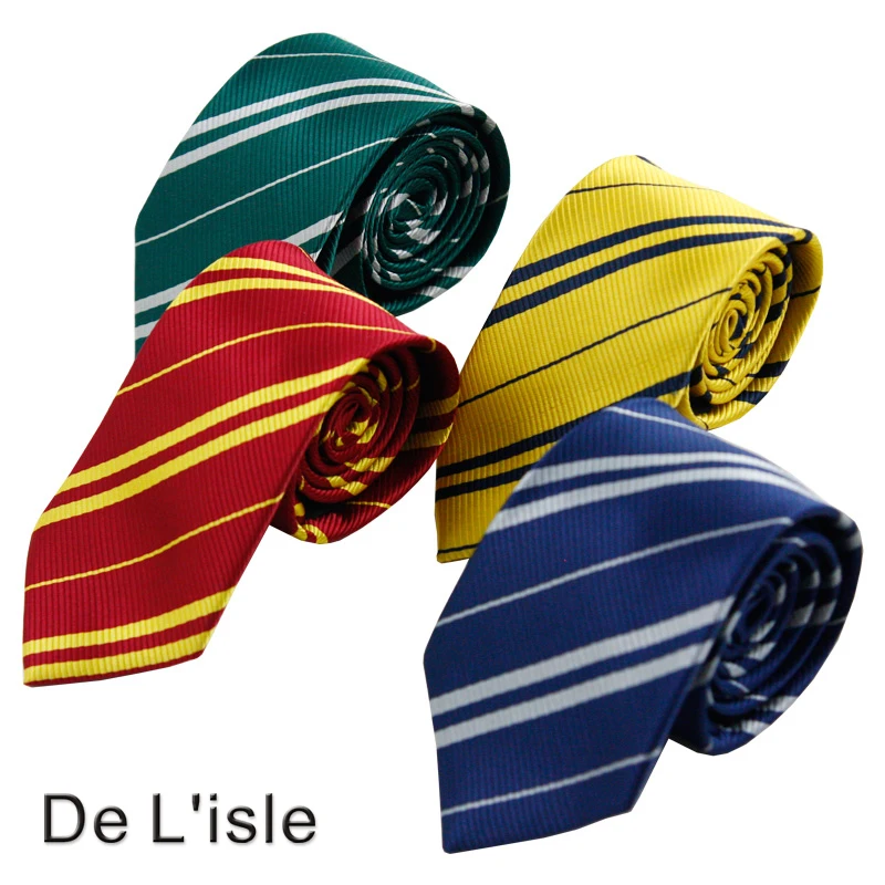 

Vantage Jacquard Striped Tie Harry Pottor Style College Narrow Necktie Hogwarts School Gryffindor Ravenclaw Hufflepuff Slytherin