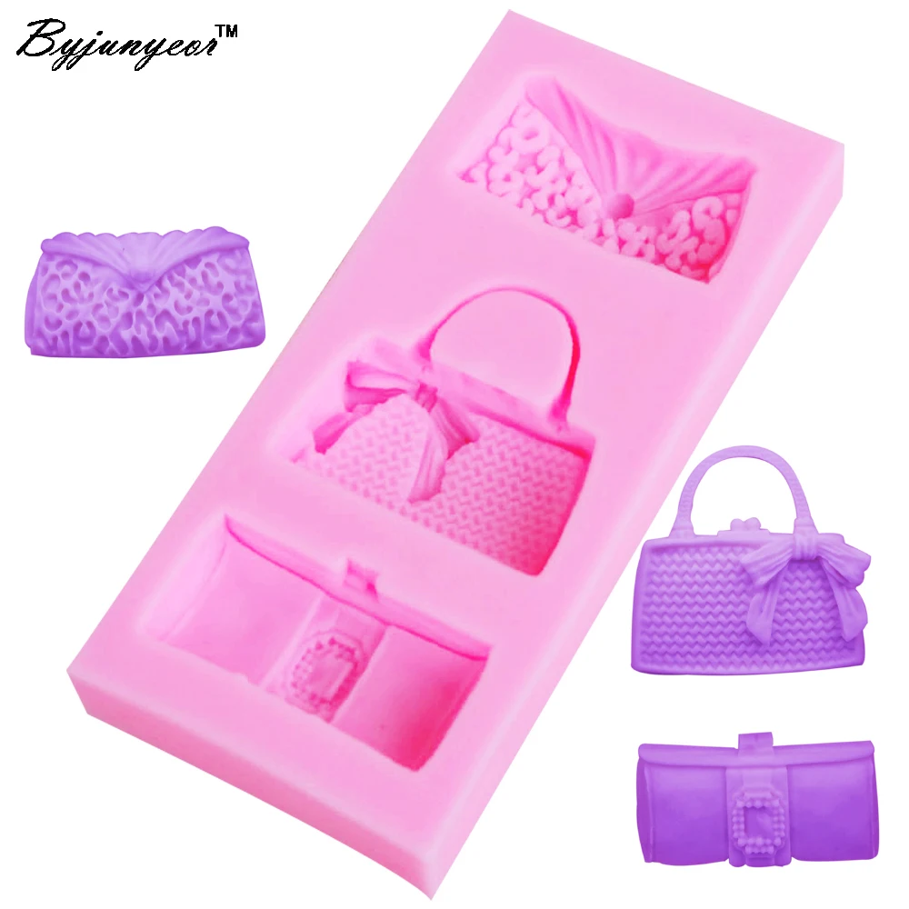 

Byjunyeor F1154 Fashion Bags Fondant Chocolate Mold Silicone Mold Fondant Cake Decoration Molds