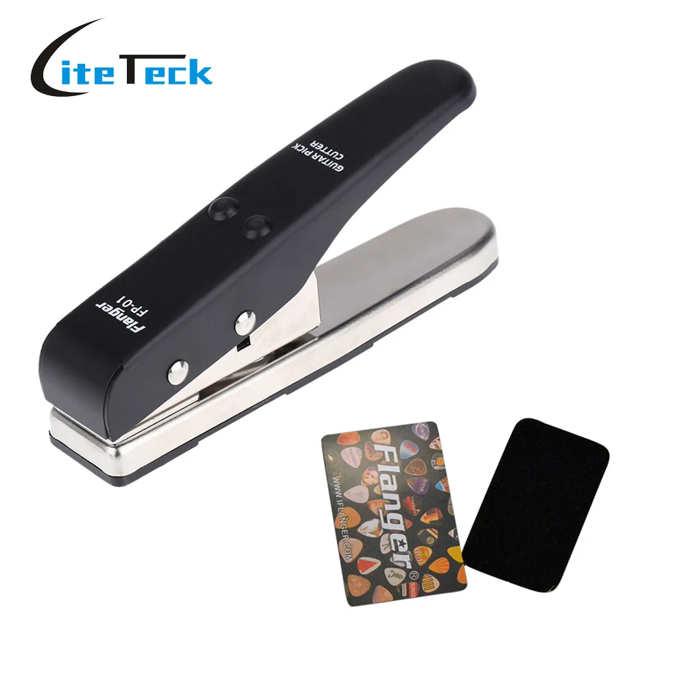 

Flanger FP-01 Guitar Pick Maker Plectrum Punch Cutter Metal with 1pcs Card Abrasive Paper Sturdy Durable DIY
