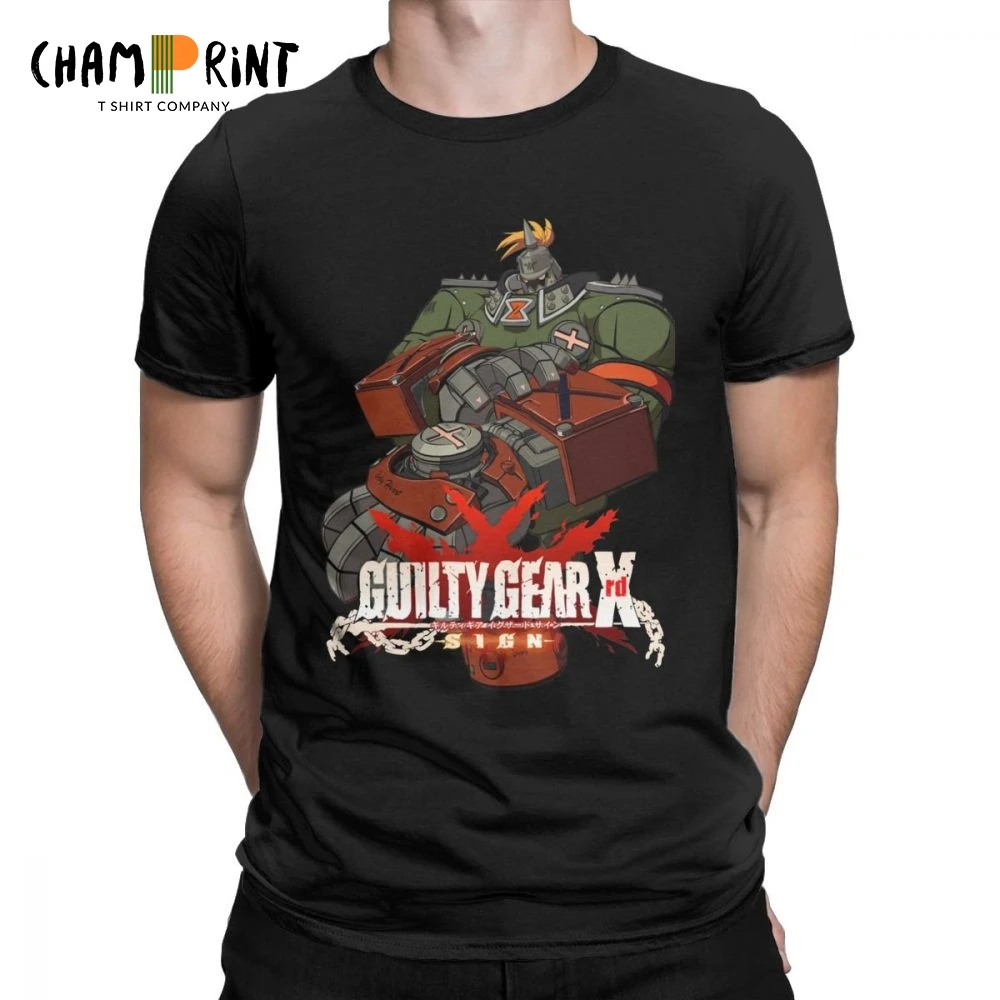 

Men's T-Shirt Potemkin- Xrd GG Guilty Gear T Shirt GuiltyGear Sign Fighting Video Games Tee Shirt Plus Size Cotton Clothes