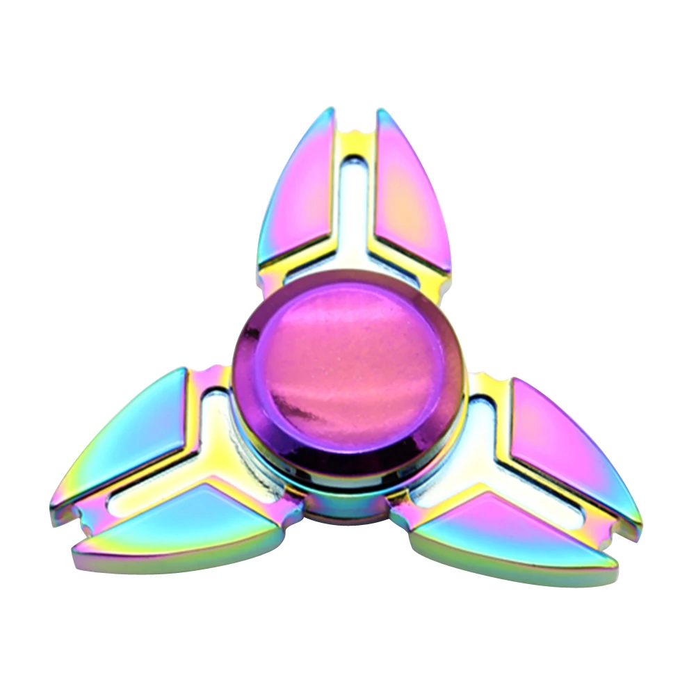 Tri Spinner Fidget Toy Pattern Hand Spinner Aluminum Alloy Fidget Spinner for ADD ADHD Anxiety Stress