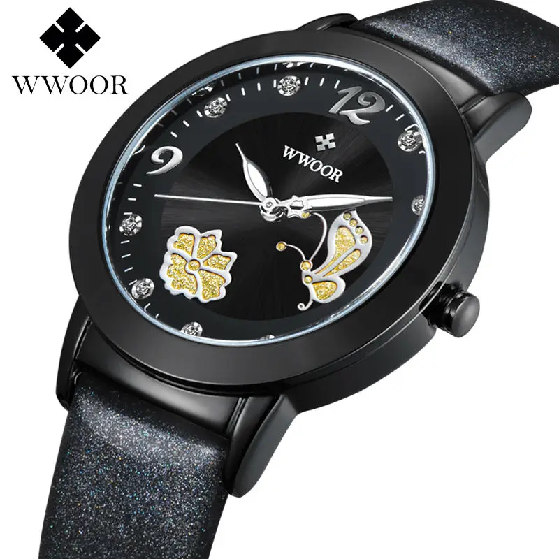 Топ Брендовые женские кварцевые часы моды Пояса из натуральной кожи Montre Femme