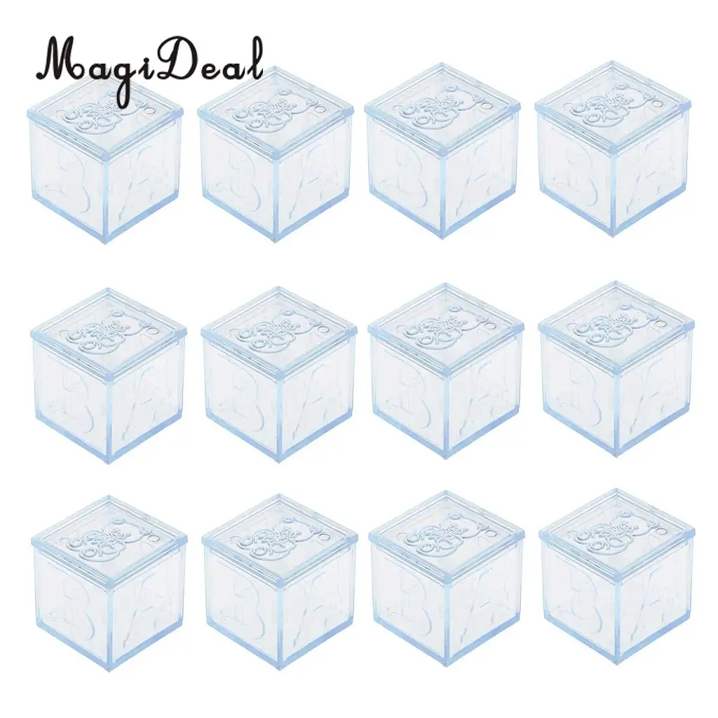 MagiDeal Building Blocks Candy Box Wedding Baby Shower Party Gift Favor 3 Colors Choose