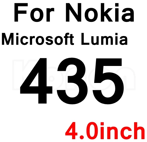 С уровнем твердости 9H закаленное Стекло чехол с подставкой и отделениями для карт для Nokia Lumia 640 430 435 530 535 730 735 820 630 635 xl 650 540 Экран защитная пленка glas sklo для NOKIA - Цвет: For Nokia 435