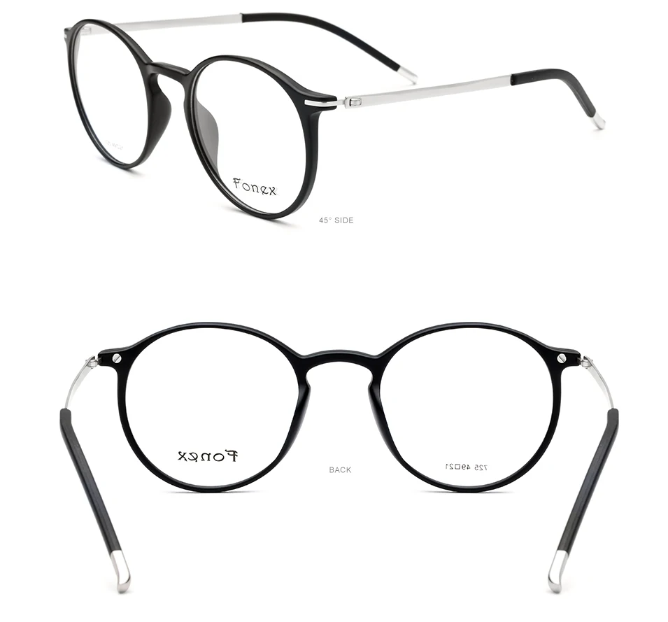 FONEX TR90, круглые очки, оправа для женщин, Ретро стиль, очки по рецепту, близорукость, оптическая оправа, мужские очки, Безвинтовые очки 725