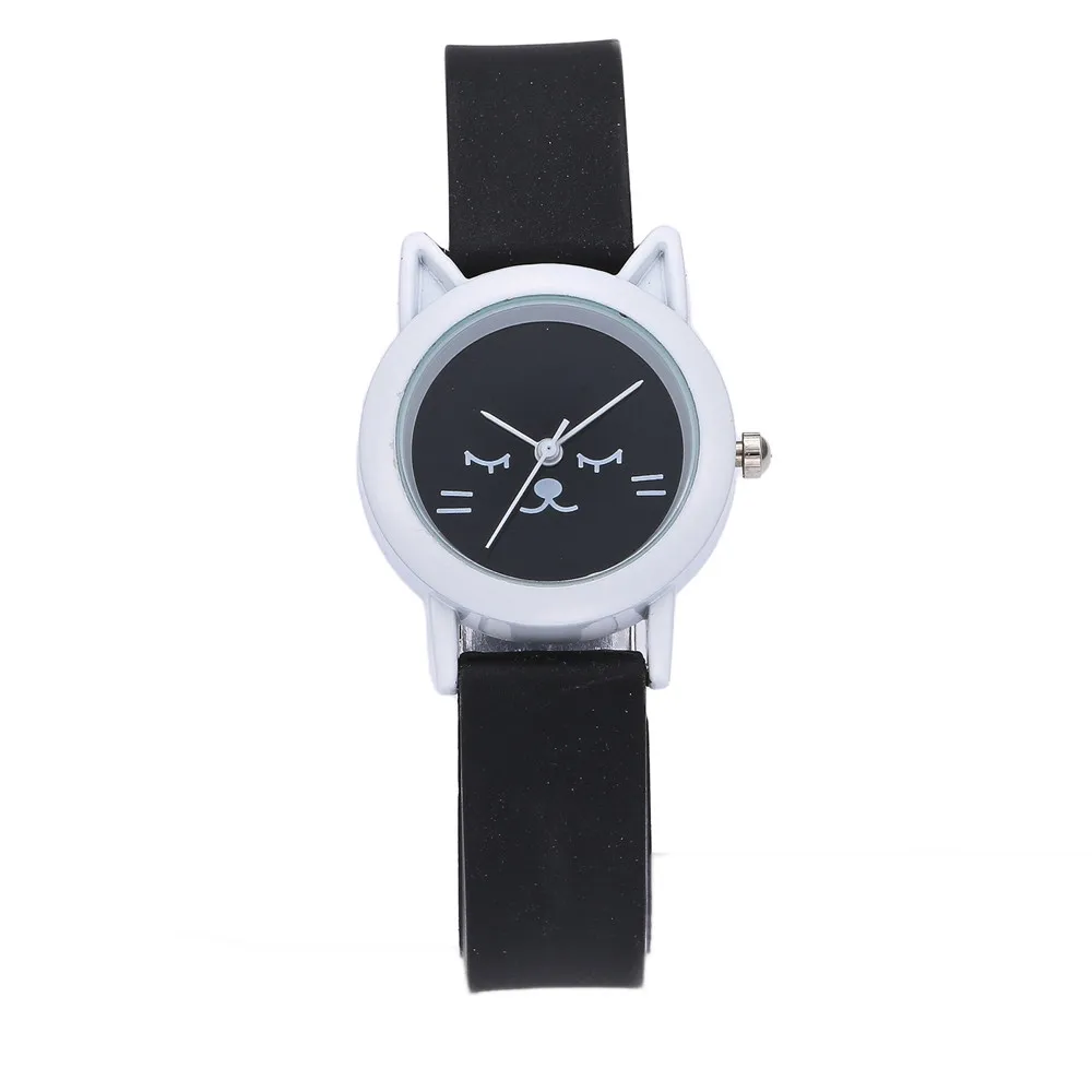 

Vogue Small Cat Dial Watches Women's Silica Gel Strap Analog Quartz Wrist Watch Ladies Casual Clock Relogio Feminino #Zer