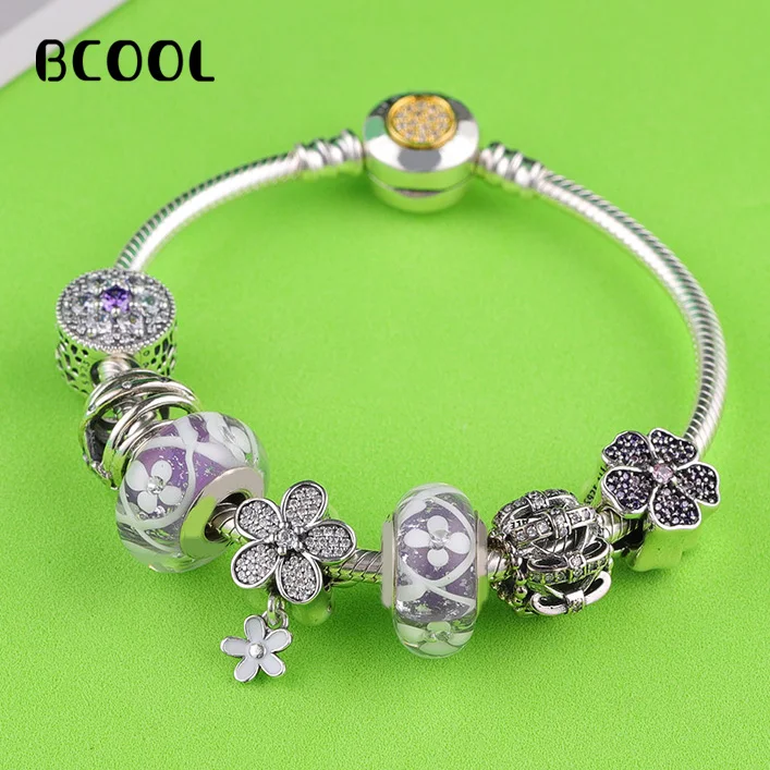 

DIY Jewelry Female Charm Fashion Silver 925 Original Bracelet, Suitable for Female Petal Series Bracelet Jewelry Gifts