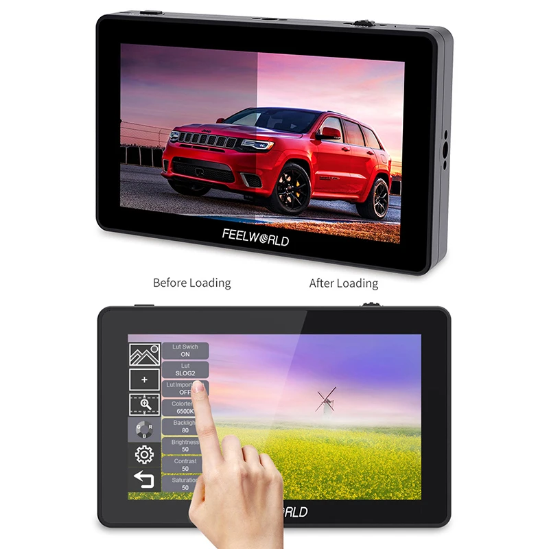  Feelworld F6 Plus 5.5 Inch Touch Screen On Camera Monitor 1920*1080P 3D LUT 4K HDMI Video Filmmakin