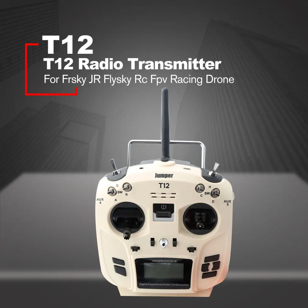 

Jumper T12 OpenTX 16CH Radio Transmitter with JP4-in-1 Multi-protocol RF Module for Frsky JR Flysky Rc Fpv Racing Drone