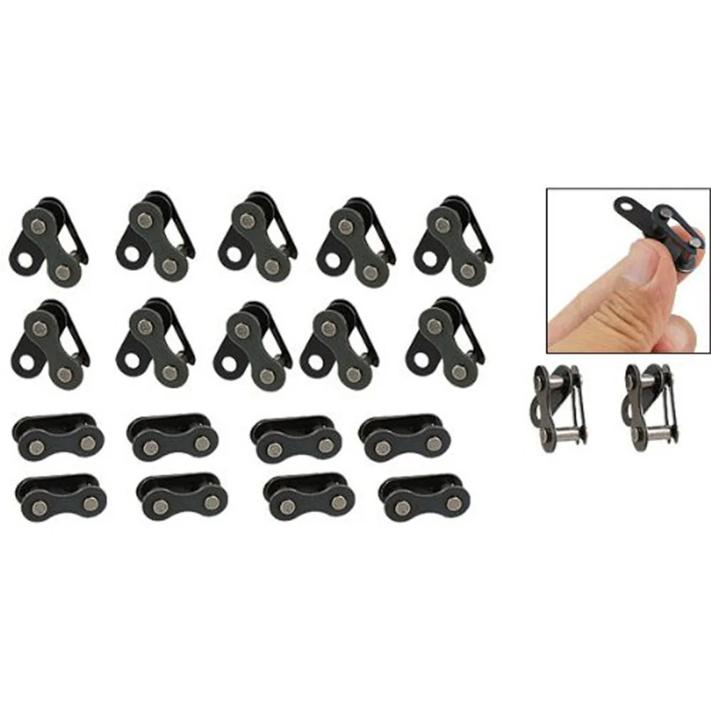 

New 20 Pcs Black Metal Bicycle Bike Chain Master Connecting Link 0.5" Pitch