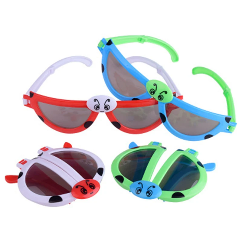 Novelty Foldable Cute ladybug Sunglasses Goggles For Baby Kids Boys Girls L1C6 